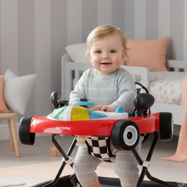 Sun Baby gåstol interaktiv Racerbilsdesign, svart, 6m+, upp till 12 kg, EN1273:2020