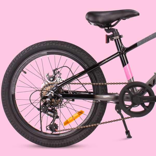 Verdant Alu Bike Lasten pyörä pojille 20 tuuman Valinnainen pyöräkoko 6 nopeuden Shimano Lasten pyörä 6-10 vuotta (Grafiitti Pinkki)