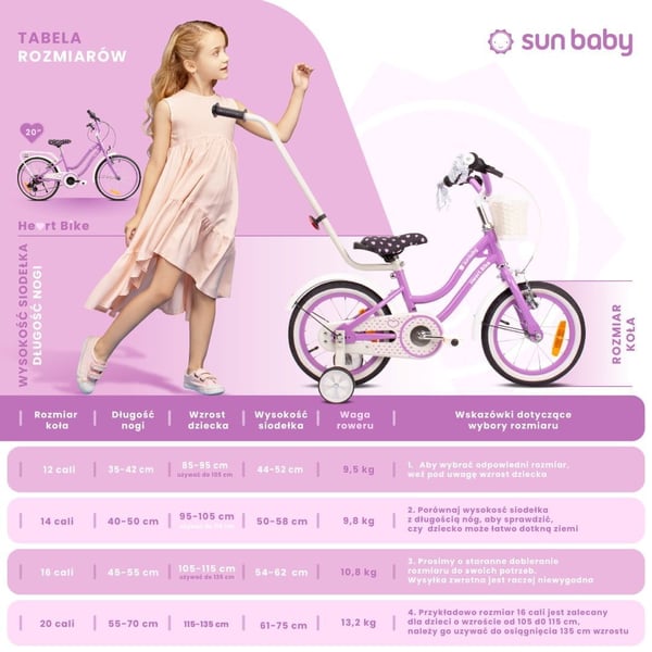 Heart Bike Pigecykel 20 tommer, 6 til 10 år, Shimano gear, børnecykel til drenge (Lilla)