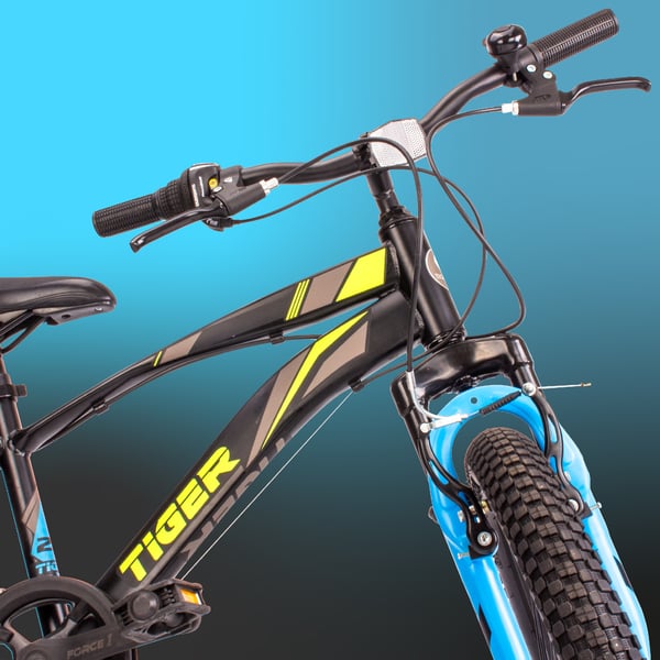 Rower 20 cali dla chłopca Tiger Bike Shimano RevoShift 7 biegowy czarno niebieski