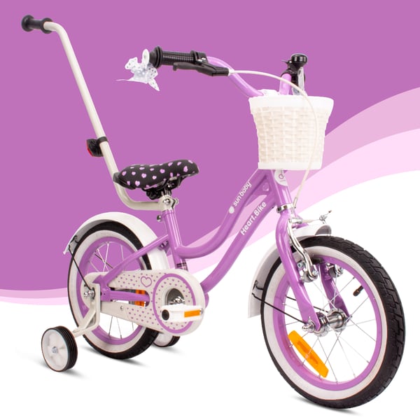 14 colių mergaitės dviratis HEART BIKE - violetti