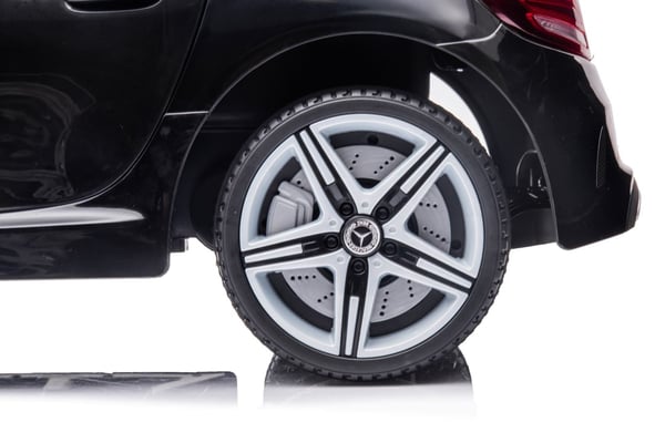 Mercedes Benz SLC300 Yksi sähköauto lapsille, musta Sun Baby