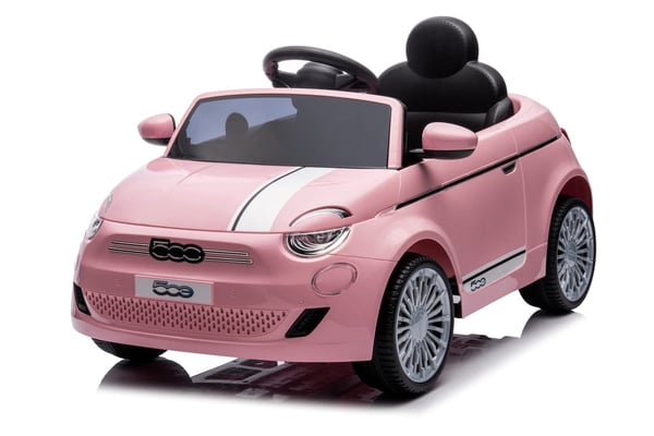 Fiat 500 Yksi sähköauto lapsille vaaleanpunainen Sun Baby