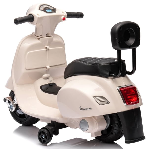 Sähköskootteri lapsille Sähkömoottoripyörä Vespa 35W selkänojalla, valkoinen Sun Baby