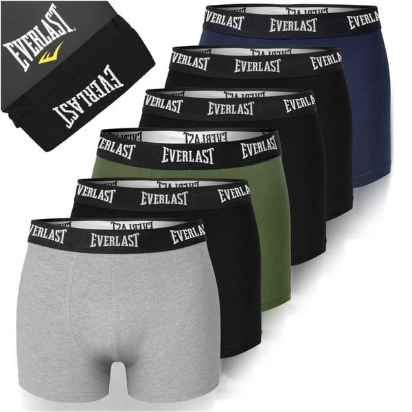 EVERLAST underbukser herre boxershorts 6-pak bomuld stretch farvemix XXL