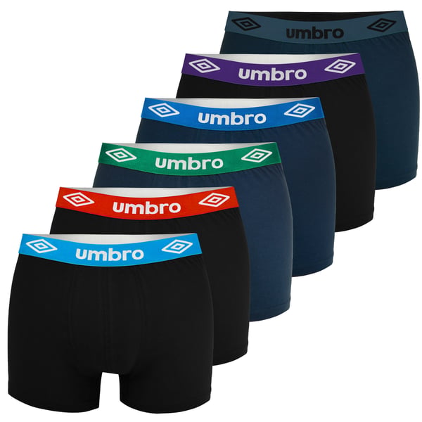 UMBRO underbukser boxershorts til mænd, 6 pak bomuld stretch favermix L