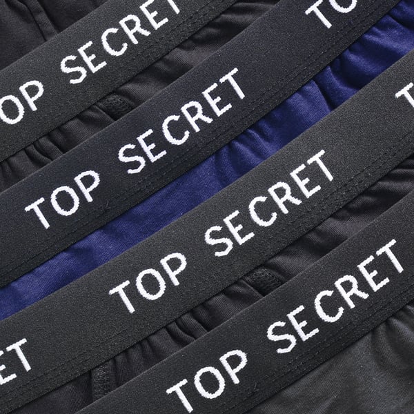 TOP SECRET underkläder boxershorts herr 4 pack bomull stretch färgmix L