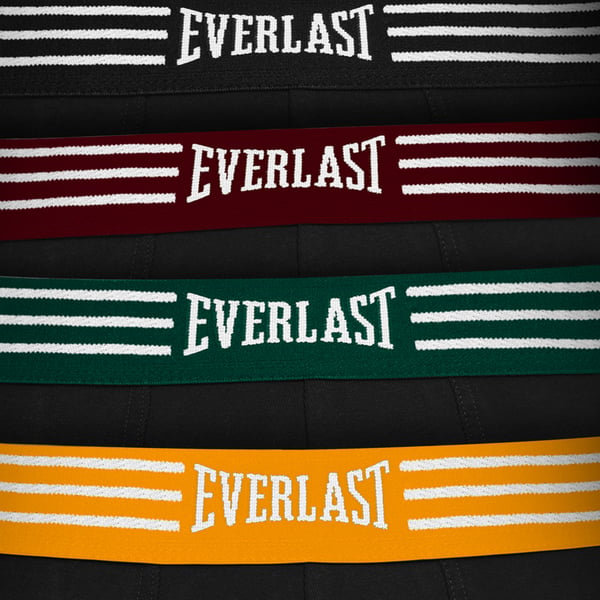 EVERLAST underbukser herre boxershorts 4-pak bomuld stretch farvemix L