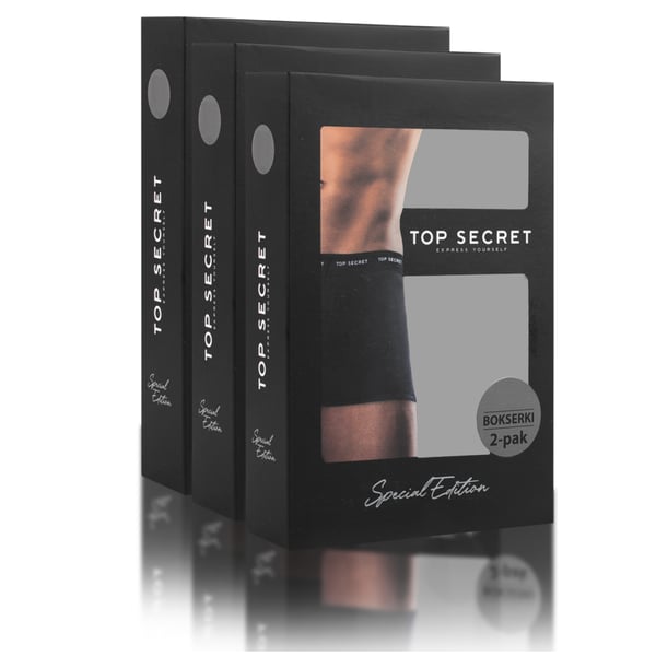 TOP SECRET, underkläder boxershorts herr 6 pack bomull stretch färgmix L