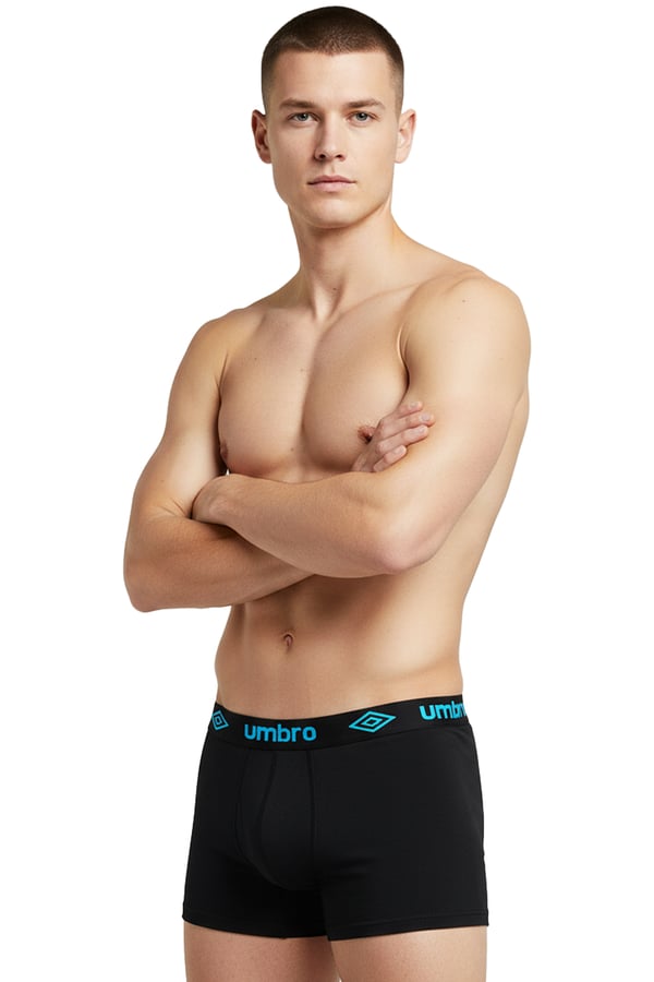 UMBRO underbukser boxershorts til mænd, 4 pak bomuld stretch sorte L