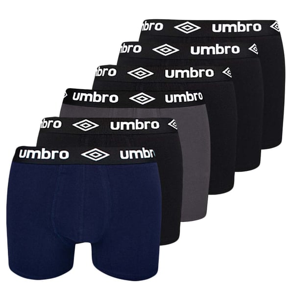 UMBRO underbukser boxershorts til mænd, 6 pak bomuld stretch farvemix XL