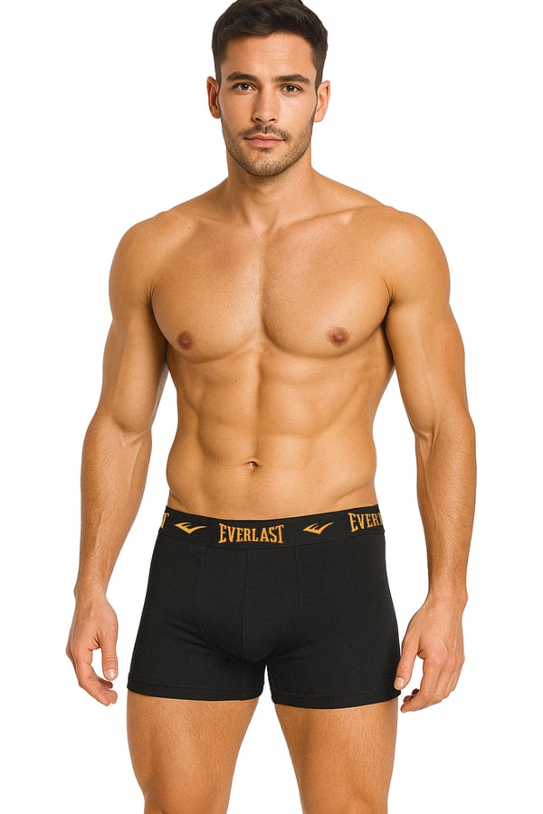 EVERLAST underbukser herre boxershorts 8-pak bomuld stretch svart farvet linning M