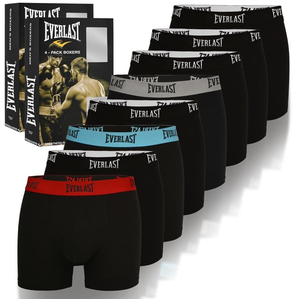 EVERLAST underbukser herre boxershorts 8-pak bomuld stretch farvemix XXL