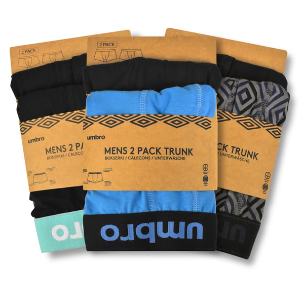 UMBRO alushousut miesten bokserit, 6 pack puuvillaa stretch värimix L