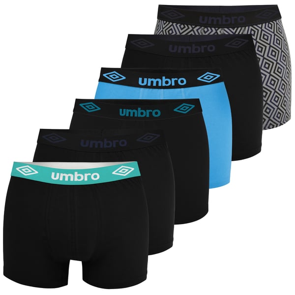 UMBRO alushousut miesten bokserit, 6 pack puuvillaa stretch värimix L