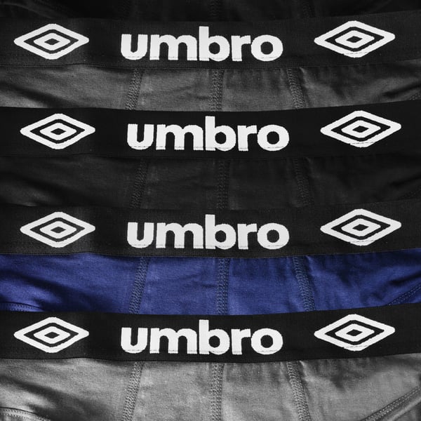 UMBRO undertøj briefs til mænd, 4 pak bomuld stretch farvemix M