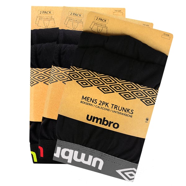 UMBRO underbukser boxershorts til mænd, 6 pak bomuld stretch farvemix m