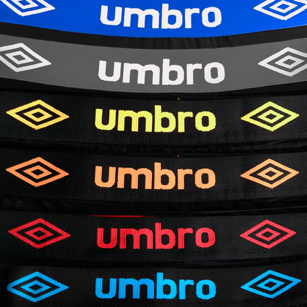 UMBRO underbukser boxershorts til mænd, 6 pak bomuld stretch farvemix m