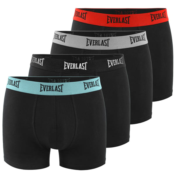 EVERLAST underbukser herre boxershorts, 4 pak bomuld stretch farvemix L