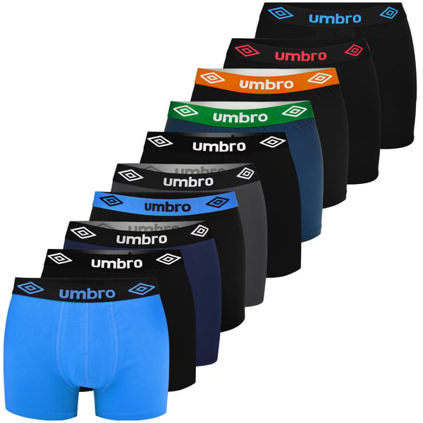 UMBRO alushousut miesten bokserit, 10 pack puuvillaa stretch värimix M