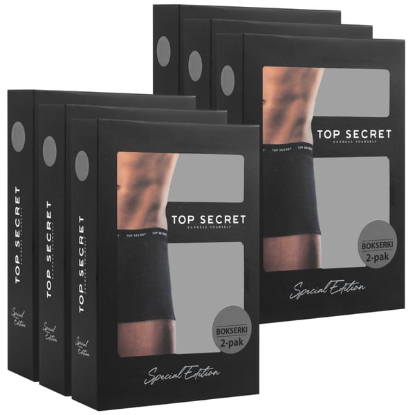 TOP SECRET underkläder boxershorts herr 12 pack bomull stretch färgmix XXL