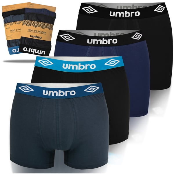 UMBRO alushousut miesten bokserit, 4 pack puuvillaa stretch värimix L