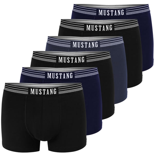 MUSTANG underbukser boxershorts til mænd, 6 pak bomuld favermix XXL