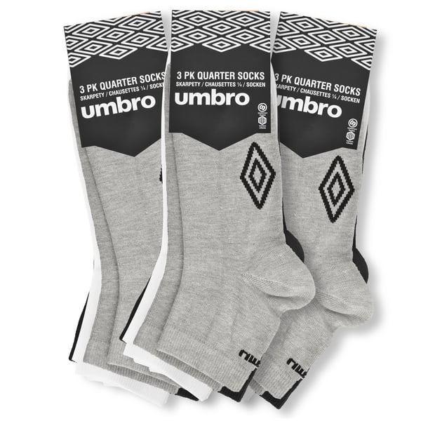 UMBRO herr quarter-strumpor 9 pack bomull farmix 39-42