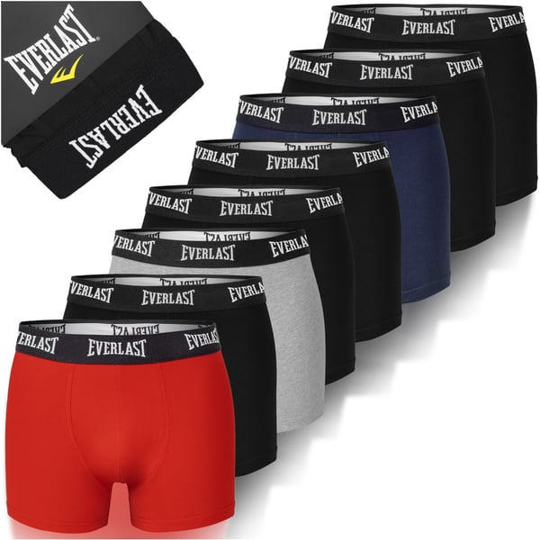 EVERLAST underbukser herre boxershorts 8-pak bomuld stretch farvemix XXL