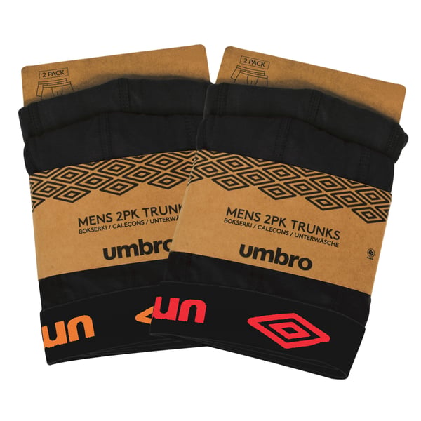 UMBRO underbukser boxershorts til mænd, 4 pak bomuld stretch sorte L