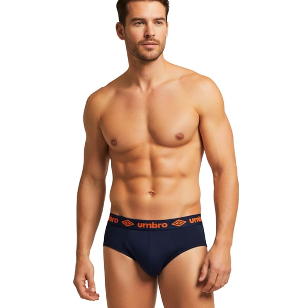 UMBRO undertøj briefs til mænd, 8 pak bomuld stretch farvemix M