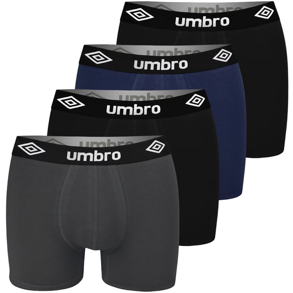 UMBRO underbukser boxershorts til mænd, 4 pak bomuld stretch favermix L
