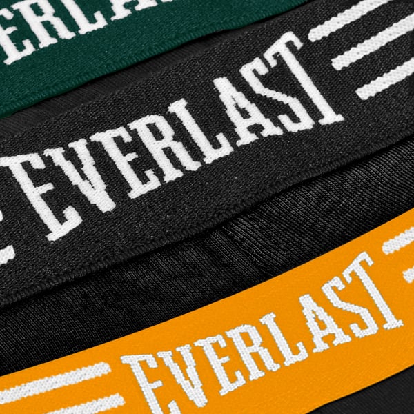 EVERLAST underbukser herre boxershorts 8-pak bomuld stretch svart farvet linning XXL