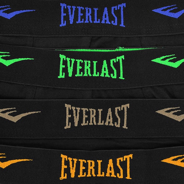 EVERLAST alushousut miesten bokserit 4-pack puuvillaa stretch mustat L