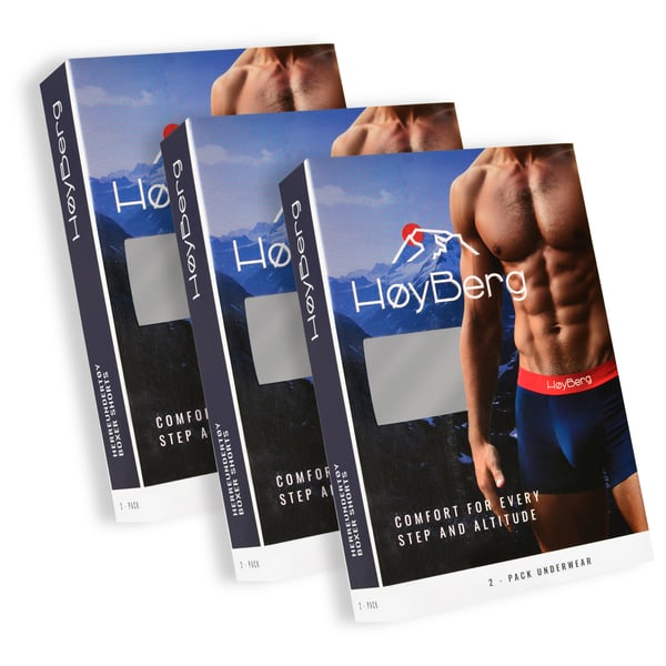 HøyBerg herr boxershorts 6 pack, bomull stretch, Scandinavian style L