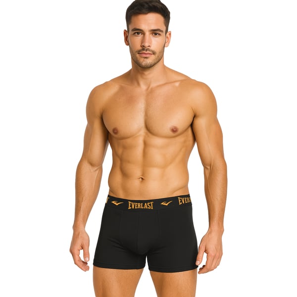 EVERLAST alushousut miesten bokserit 4-pack puuvillaa stretch mustat L