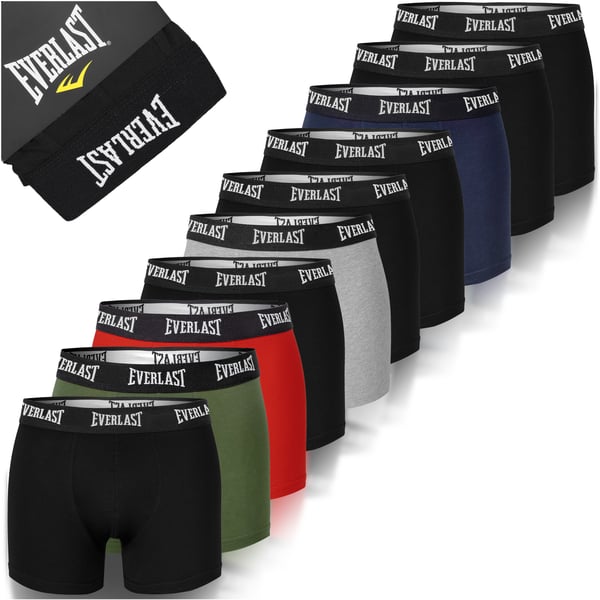 EVERLAST underbukser herre boxershorts 10-pak bomuld stretch farvemix XL