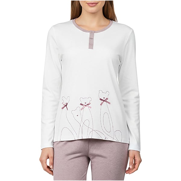INFIORE Naisten Pyjama, Pitkähihainen, Puuvillaa, Koko M