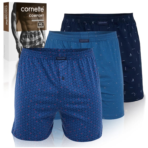 CORNETTE alushousut miesten bokserit, 3 pack puuvillaa stretch värimix L CORNETTE alushousut miesten bokserit, 3 pack puuvillaa stretch värimix L
