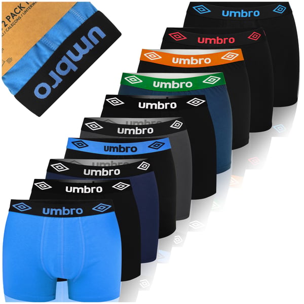 UMBRO underbukser boxershorts til mænd, 10 pak bomuld stretch favermix L