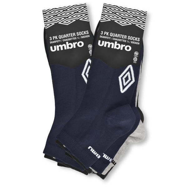 UMBRO herre quarter-strømper 6 pak bomuld farvemix 39-42