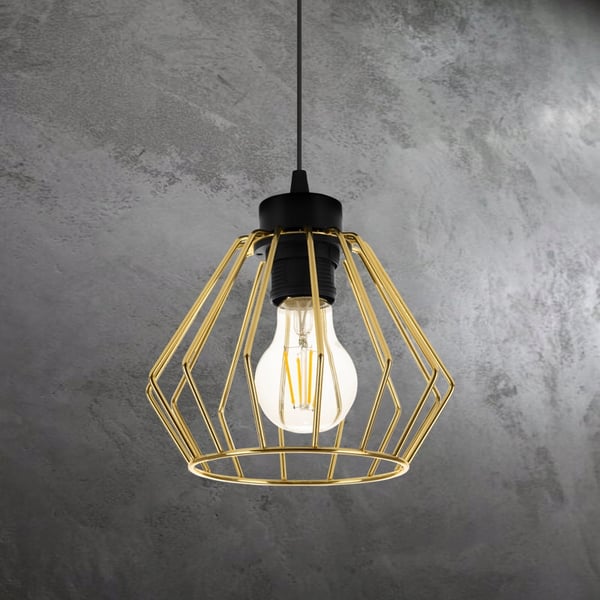 Lofthængende lampe med guld lysekrone i loftet Druciak