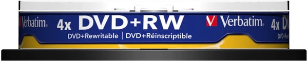 DVD+RW Verbatim 4x 4,7 GB Mat Sølv (kage 10)