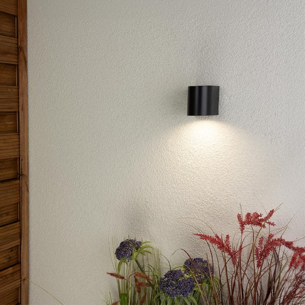 Vägglampa för trädgård fasadbelysning extern lampa GU10 ALLIUM svart LUMILED