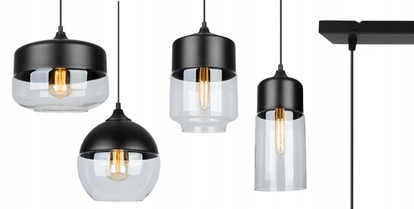 HÆNGENDE LOFTSLAMPE, GLASPLAFON, LED-LAMPE