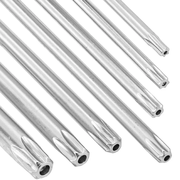 JCB TORX-AVAINSARJA, pitkä, REIKÄLLÄ, 7 KPL, T10H-T40H, tyyppi L, Cr-V