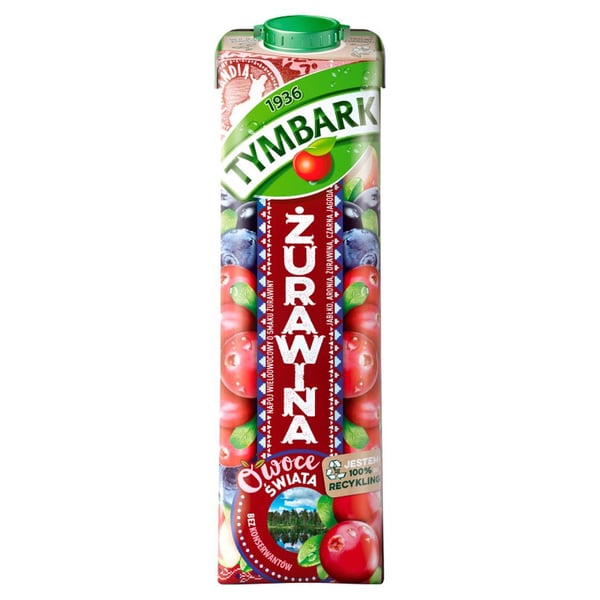 Tymbark Fruits of the World Multifrugttrik Tranebær 1 l