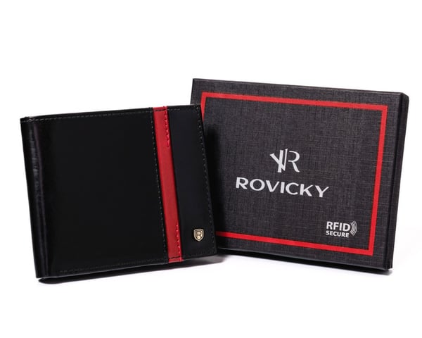 Herrläderplånbok med RFID-skydd - Rovicky Herrläderplånbok med RFID-skydd - Rovicky