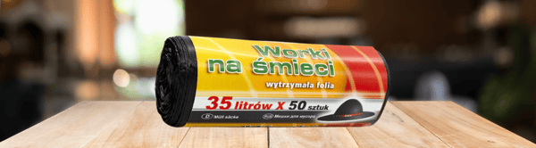Affaldsposer 35l sorte HDPE, 50 stk.