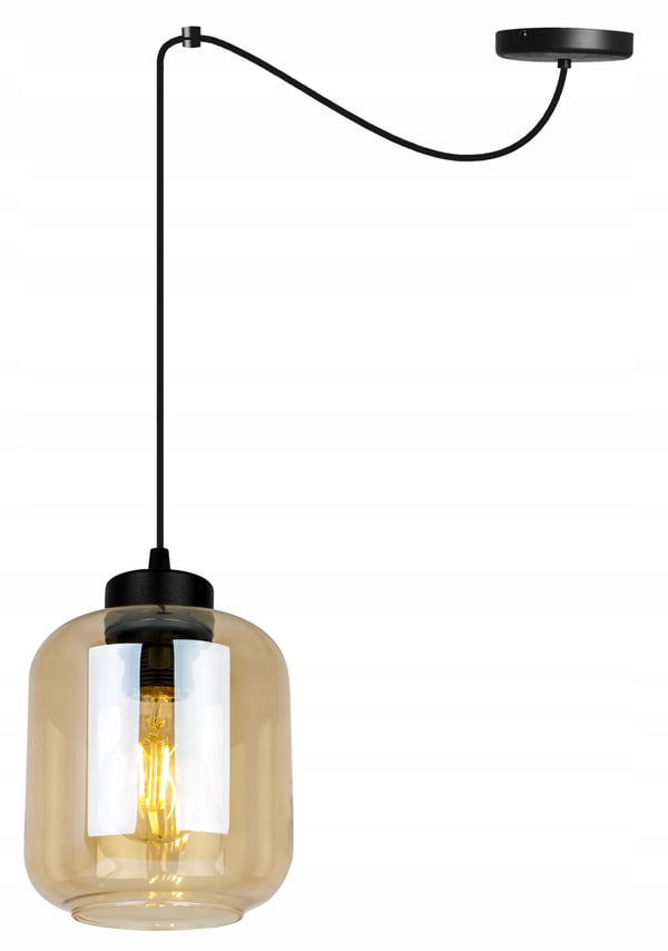 MODERNE ELEGANT HÆNGELAMPE MED GLASSKÆRM